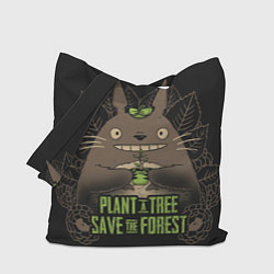 Сумка-шопер Plant a tree Save the forest, цвет: 3D-принт