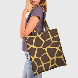 Сумка-шопер Окрас жирафа, цвет: 3D-принт — фото 2