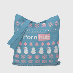 Сумка-шопер Pornhub - christmas sweater, цвет: 3D-принт
