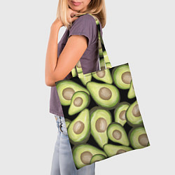 Сумка-шопер Avocado background, цвет: 3D-принт — фото 2
