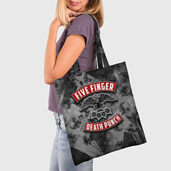Сумка-шопер Five Finger Death Punch, цвет: 3D-принт — фото 2