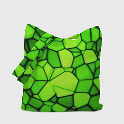 Сумка-шопер Зеленая мозаика, цвет: 3D-принт