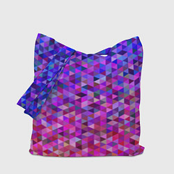 Сумка-шопер Треугольники мозаика пиксели, цвет: 3D-принт