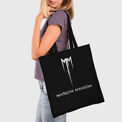 Сумка-шопер Marilyn Manson, цвет: 3D-принт — фото 2