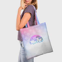 Сумка-шопер Единорог, цвет: 3D-принт — фото 2