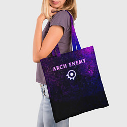 Сумка-шопер Arch Enemy Neon logo, цвет: 3D-принт — фото 2