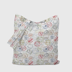 Сумка-шопер Штампы мира, цвет: 3D-принт