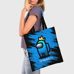 Сумка-шопер AMONG US - Синий в Короне, цвет: 3D-принт — фото 2