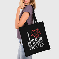Сумка-шопер I Love Horror Movies, цвет: 3D-принт — фото 2