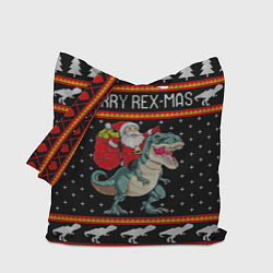 Сумка-шопер Merry Rex-mas, цвет: 3D-принт