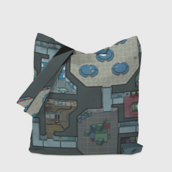 Сумка-шопер AMONG US - КАРТА, цвет: 3D-принт