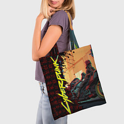 Сумка-шопер Киберпанк, цвет: 3D-принт — фото 2