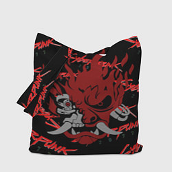 Сумка-шопер Cyberpunk2077 red samurai, цвет: 3D-принт