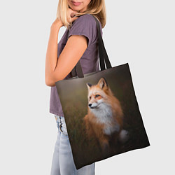 Сумка-шопер Лиса-охотница, цвет: 3D-принт — фото 2