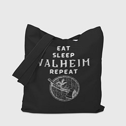 Сумка-шоппер Eat Sleep Valheim Repeat