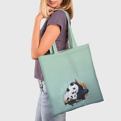 Сумка-шопер Акварельные панды, цвет: 3D-принт — фото 2