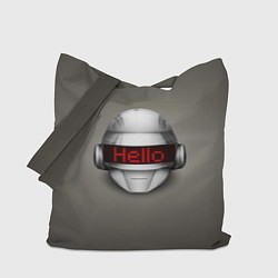 Сумка-шопер Daft Punk Hello, цвет: 3D-принт