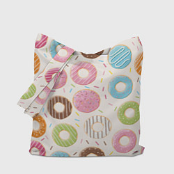 Сумка-шопер Пончики Donuts, цвет: 3D-принт
