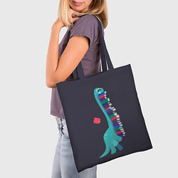Сумка-шопер Book Dinosaur, цвет: 3D-принт — фото 2