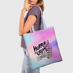 Сумка-шопер Жуткое мороженое, цвет: 3D-принт — фото 2