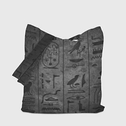 Сумка-шопер Египетские Иероглифы 3D, цвет: 3D-принт