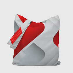 Сумка-шопер 3D SPORT STYLE RED WHITE, цвет: 3D-принт