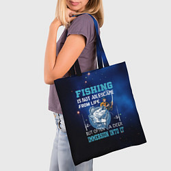 Сумка-шопер FISHING PLANET Рыбалка, цвет: 3D-принт — фото 2