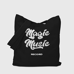 Сумка-шопер Magic Music Record White on Black, цвет: 3D-принт
