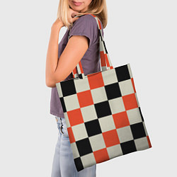 Сумка-шопер Образец шахматной доски, цвет: 3D-принт — фото 2