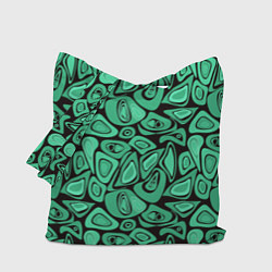 Сумка-шоппер Зеленый абстрактный узор