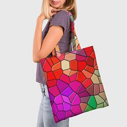 Сумка-шопер Мозаика цветная, цвет: 3D-принт — фото 2