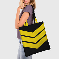Сумка-шопер Три полоски, цвет: 3D-принт — фото 2
