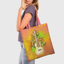 Сумка-шопер Гитара и подсолнухи, цвет: 3D-принт — фото 2