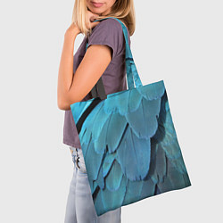 Сумка-шопер Перья попугая, цвет: 3D-принт — фото 2