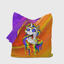 Сумка-шопер Единорог Unicorn Rainbow Z, цвет: 3D-принт