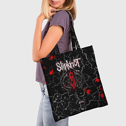 Сумка-шопер Slipknot Rock Слипкнот Музыка Рок Гранж, цвет: 3D-принт — фото 2