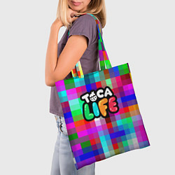 Сумка-шопер Toca Life: Pixels, цвет: 3D-принт — фото 2