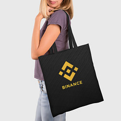 Сумка-шопер БИНАНС ЛОГО CARBON BINANCE LOGO, цвет: 3D-принт — фото 2