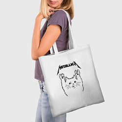 Сумка-шопер Metallica Meowtallica, цвет: 3D-принт — фото 2