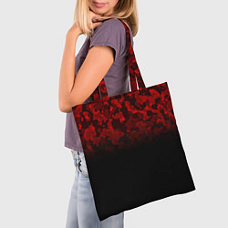 Сумка-шопер BLACK RED CAMO RED MILLITARY, цвет: 3D-принт — фото 2