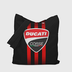 Сумка-шопер DUCATI CARBON LOGO ITALY CONCERN, цвет: 3D-принт