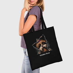 Сумка-шопер Собачка Йоркширский Терьер, цвет: 3D-принт — фото 2
