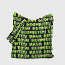 Сумка-шоппер Geometry Dash: Green Pattern Logo