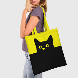 Сумка-шопер Котик голова кота, цвет: 3D-принт — фото 2