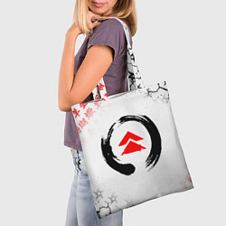 Сумка-шопер ПРИЗРАК ЦУСИМЫ ЭМБЛЕМА GHOST OF TSUSHIMA, цвет: 3D-принт — фото 2