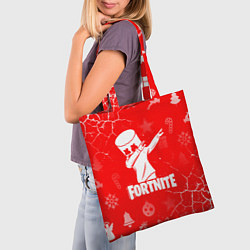 Сумка-шопер Fortnite - Marshmello новогодний, цвет: 3D-принт — фото 2