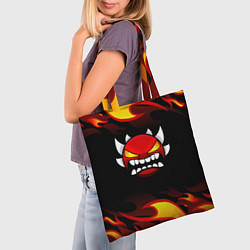 Сумка-шопер Geometry Dash Fire, цвет: 3D-принт — фото 2