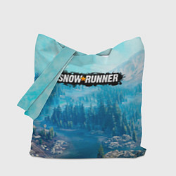 Сумка-шопер SnowRunner СноуРаннер логотип, цвет: 3D-принт