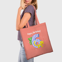 Сумка-шопер Шестой день рождения, цвет: 3D-принт — фото 2