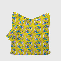 Сумка-шоппер Летний узор Забавные бананчики